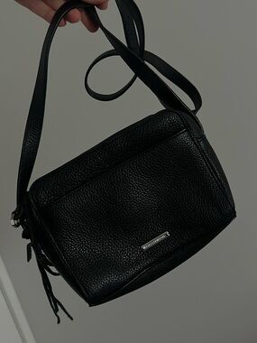 Rebecca Minkoff Black Pebbled Leather Crossbody Messenger